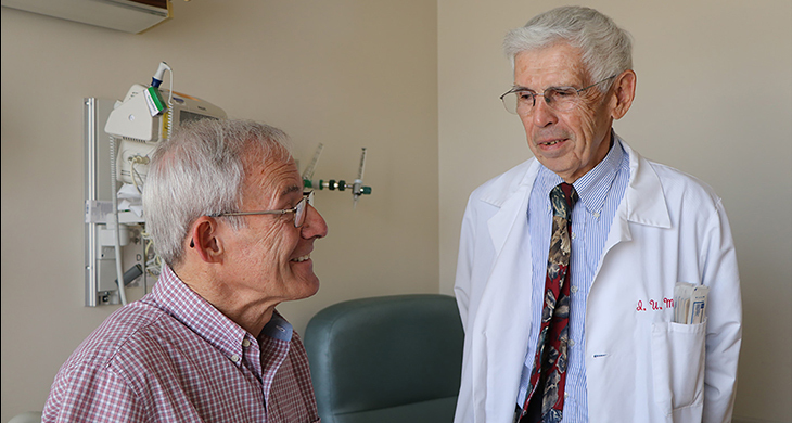 Dr. Merrill Benson and his patient Terry Baker
